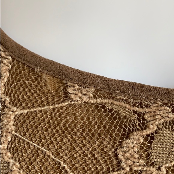 a’reve Lace Boho Tan Cold Shoulder Dress - Picture 4 of 15